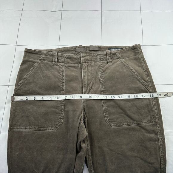 Banana Republic Pants Womens 10 Petite Brown Corduroy Jogger Utility Ankle Zip - Picture 9 of 13